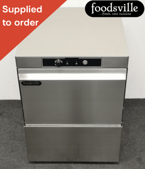 NEW Foodsville 500mm Basket Stainless Steel Undercounter Dishwasher With Drain Pump - Single Phase Electric