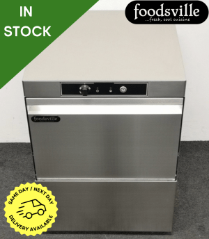 NEW Foodsville 500mm Basket Stainless Steel Undercounter Dishwasher With Drain Pump -  Single Phase Electric