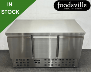 NEW Foodsville 3 Door Flat Top Counter Fridge