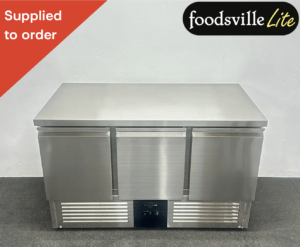 NEW Foodsville Lite 3 Door Flat Top Counter Fridge