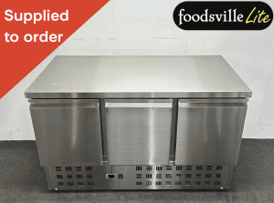 NEW Foodsville Lite 3 Door Flat Top Counter Fridge