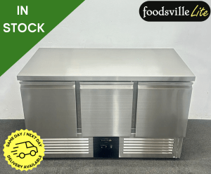 NEW Foodsville Lite 3 Door Flat Top Counter Fridge
