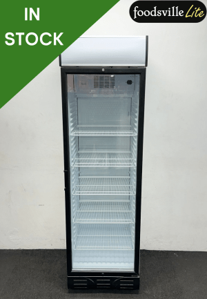 NEW Foodsville Lite 595mm Slimline Upright 5 Shelf Glass Fronted Display Fridge