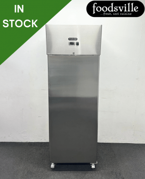 NEW Foodsville Upright Stainless Steel 430 Litre Fridge With Digital Temperature Display, on Wheels