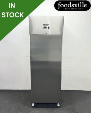 NEW Foodsville Lite Upright Stainless Steel 430 Litre Fridge With Digital Temperature Display, on Wheels