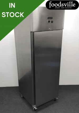 NEW Foodsville Upright Stainless Steel 430 Litre Fridge With Digital Temperature Display, on Wheels