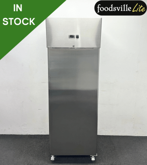 NEW Foodsville Lite Upright Stainless Steel 430 Litre Fridge With Digital Temperature Display, on Wheels
