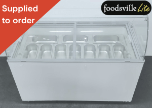 NEW Foodsville Lite 1440mm 10-Scoop Hard Ice Cream Display Cabinet, On Wheels - Includes Stainless Steel Napoli Pans!