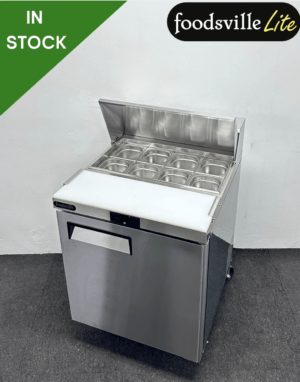 NEW Foodsville Lite 700mm Refrigerated Prep Saladette, On Wheels - Includes G/N Containers!