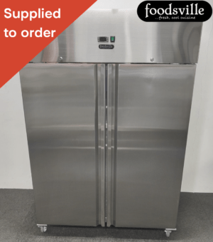 NEW Foodsville 1200 Litre Stainless Steel Double Door Fridge On Wheels