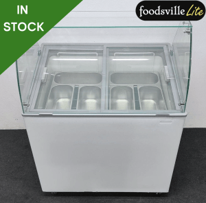 NEW Foodsville Lite 910mm 6-Scoop Hard Ice Cream Display Cabinet on Wheels