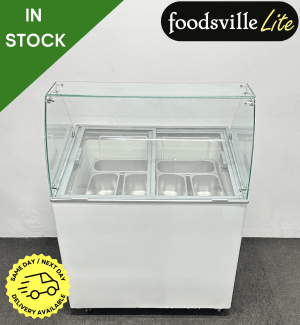 NEW Foodsville Lite 910mm 6-Scoop Hard Ice Cream Display Cabinet on Wheels