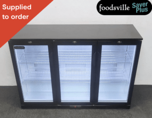 NEW Foodsville Saver Plus 1350mm 3 Door Glass Fronted Bottle Cooler