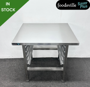 NEW Foodsville Saver Plus 900mm Stainless Steel Equipment Stand With Under Counter Rack Storage