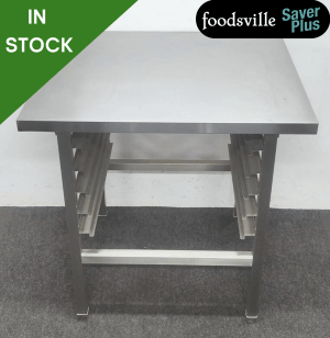 NEW Foodsville Saver Plus 900mm Stainless Steel Equipment Stand With Under Counter Rack Storage