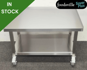 NEW Foodsville Saver Plus 915mm Stainless Steel Table On Wheels