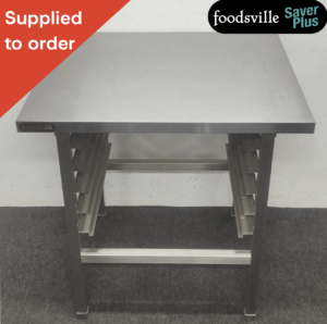 NEW Foodsville Saver Plus 900mm Stainless Steel Equipment Stand With Under Counter Rack Storage