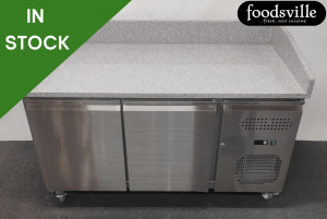 NEW Foodsville 2 Door Granite Top Bakery/Pastry Prep Counter, On Wheels