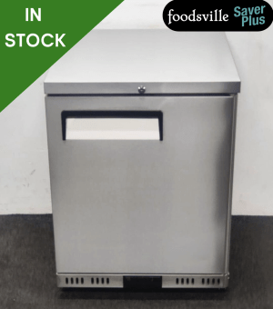 New Foodsville Saver Plus Stainless Steel Undercounter Cabinet Freezer, On Wheels