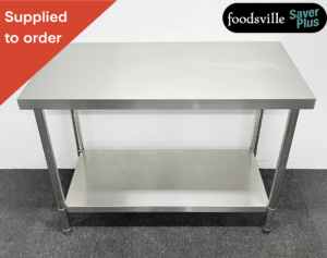 NEW Foodsville Saver Plus 1200mm Stainless Steel Centre Table With Undershelf