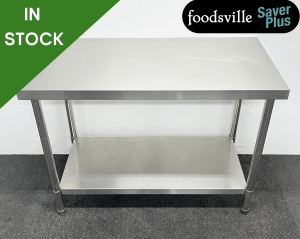 NEW Foodsville Saver Plus 1200mm Stainless Steel Centre Table With Undershelf