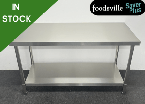 NEW Foodsville Saver Plus 1500mm Stainless Steel Centre Table With Undershelf