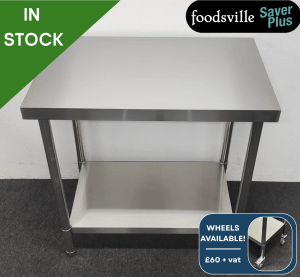 NEW Foodsville Saver Plus 900mm Stainless Steel Centre Table With Undershelf