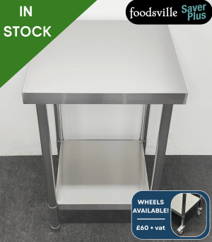 NEW Foodsville Saver Plus 600mm Stainless Steel Centre Table With Undershelf