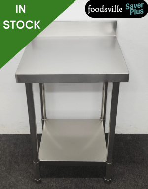 NEW Foodsville Saver Plus 600mm Stainless Steel Wall Table With Undershelf