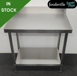 NEW Foodsville Saver Plus 900mm Stainless Steel Wall Table With Undershelf