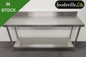 NEW Foodsville Lite 1800mm Stainless Steel Wall Table With Undershelf