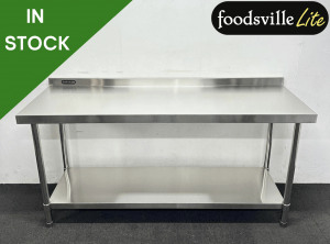 NEW Foodsville Lite 1800mm Stainless Steel Wall Table With Undershelf