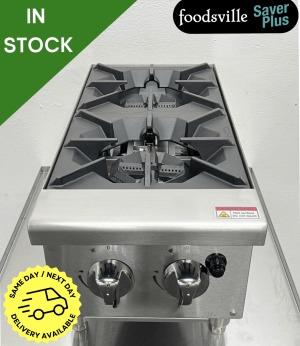 NEW Foodsville Saver Plus Heavy Duty Two Burner Countertop Hob - Available On Natural Gas Or LPG