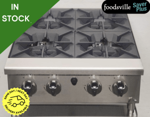 NEW Foodsville Saver Plus Heavy Duty Four Burner Countertop Hob - Available On Natural Gas Or LPG