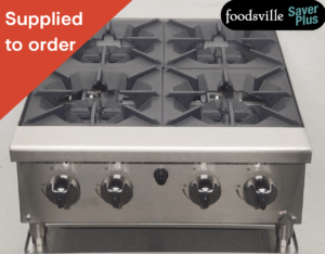 NEW Foodsville Saver Plus Heavy Duty Four Burner Countertop Hob - Available On Natural Gas Or LPG
