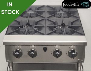 NEW Foodsville Saver Plus Heavy Duty Four Burner Countertop Hob - Available On Natural Gas Or LPG