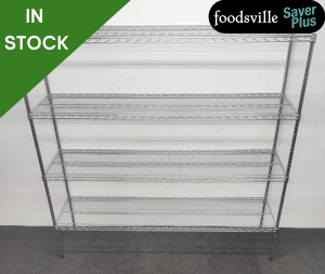 NEW Foodsville Saver Plus 1825mm 4 Tier Chrome Racking