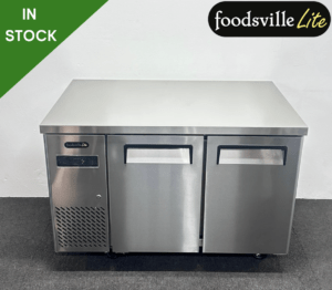NEW Foodsville Lite 2 Door Worktop Counter Fridge, On Wheels