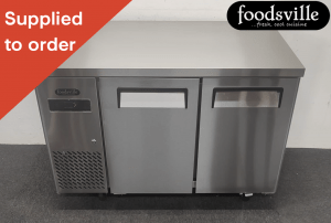 NEW Foodsville 2 Door Worktop Counter Fridge, On Wheels