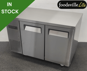 NEW Foodsville Lite 2 Door Worktop Counter Fridge, On Wheels