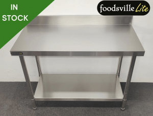 NEW Foodsville Lite 1200mm Stainless Steel Wall Table With Undershelf