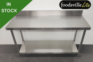 NEW Foodsville Lite 1500mm Stainless Steel Wall Table With Undershelf
