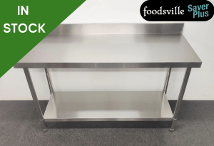 NEW Foodsville Saver Plus 1500mm Stainless Steel Wall Table With Undershelf