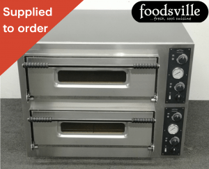 NEW Foodsville Double Stone Deck Pizza Oven – Single Phase Electric