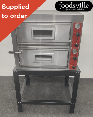 NEW Foodsville Double Stone Deck Pizza Oven On Stand – Electric