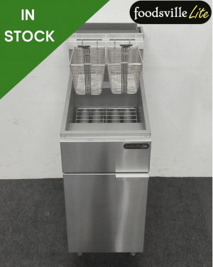 NEW Foodsville Lite Single Tank Twin Basket 4-Burner Fryer – Available on Natural Gas or LPG
