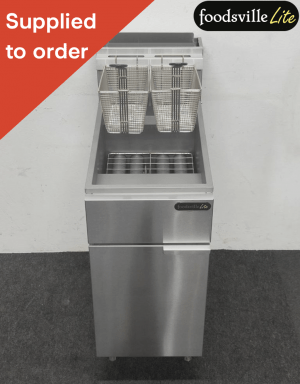 NEW Foodsville Lite Single Tank Twin Basket 4-Burner Fryer – Available on Natural Gas or LPG