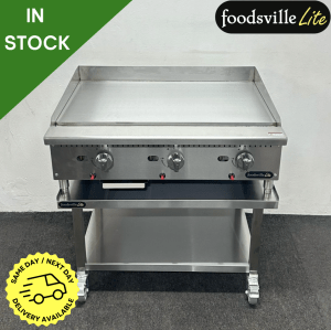 NEW Foodsville Lite 910mm Heavy Duty Countertop Griddle On Mobile Stand - Available on Natural Gas or LPG