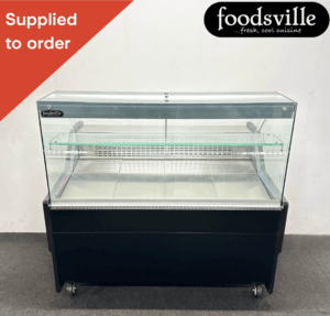 NEW Foodsville 1340mm Refrigerated Serveover Counter, On Wheels