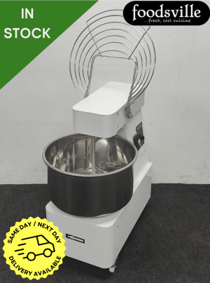 NEW Foodsville 41 Litre Spiral Mixer With Guard & Timer, On Wheels - 3 Phase Electric